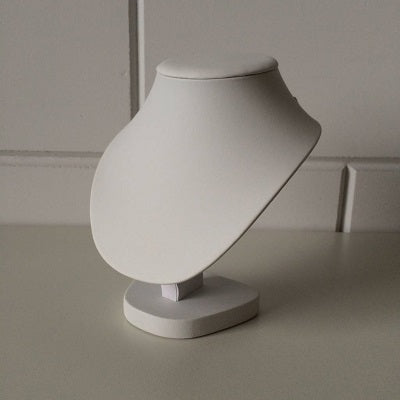 Klika - Collier cuir artificiel blanc haut 17,5