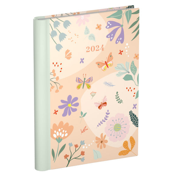 Agenda 2024 Lannoo Fragile 7 jours / 2 pages 120x160 Wire-O Peach