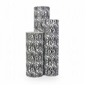 Klika - Geschenkpapier - Geschenkpapier - Zebra auf weißer Rippen 50 cm