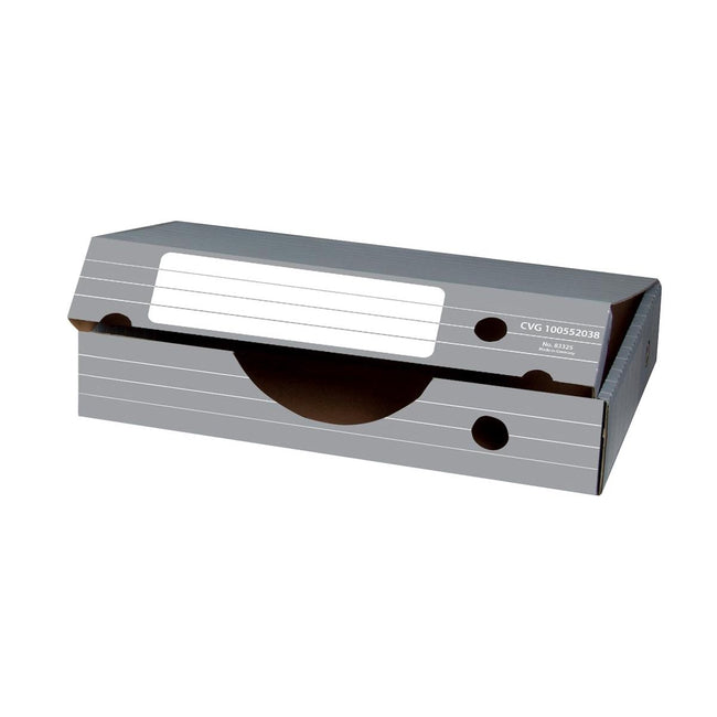 Elba - boîte d'archives horizontale, pi 45 x 34 x 8,8 cm, gris et blanc