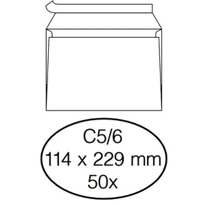 Quantore -  Envelop bank c5/6 114x229 80gr zk wt | 20 stuks