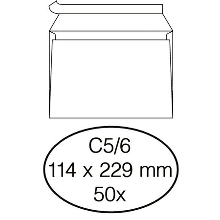 Quantore -  Envelop bank c5/6 114x229 80gr zk wt | 20 stuks
