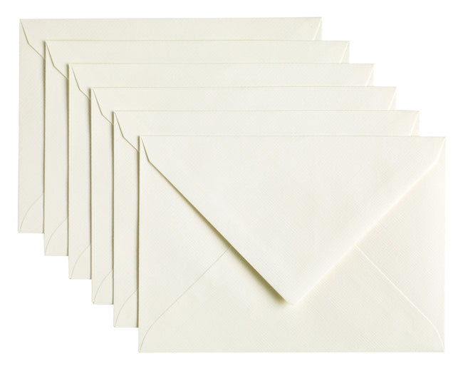 Papicolor - Enveloppe C6 114x162mm blanc oeillet pack de 6 pièces