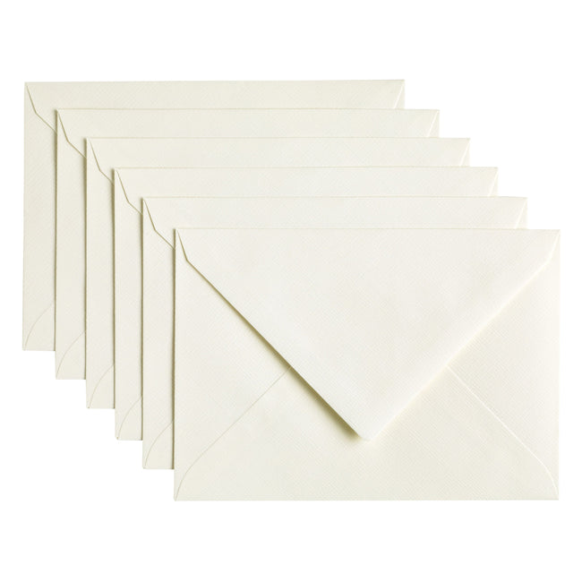 Papicolor - Enveloppe C6 114x162mm blanc oeillet pack de 6 pièces