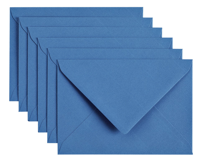 Papicolor - Enveloppe C6 114x162mm bleu foncé pack de 6 pièces