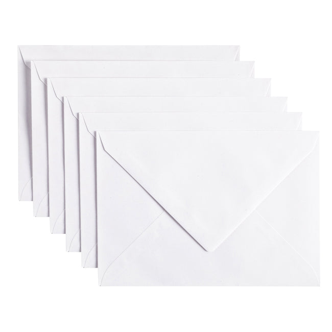 Papicolor - Enveloppe C6 114x162mm kraft blanc pack de 6 pièces