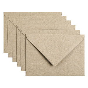 Papicolor -  Envelop  c6 114x162mm kraft grijs