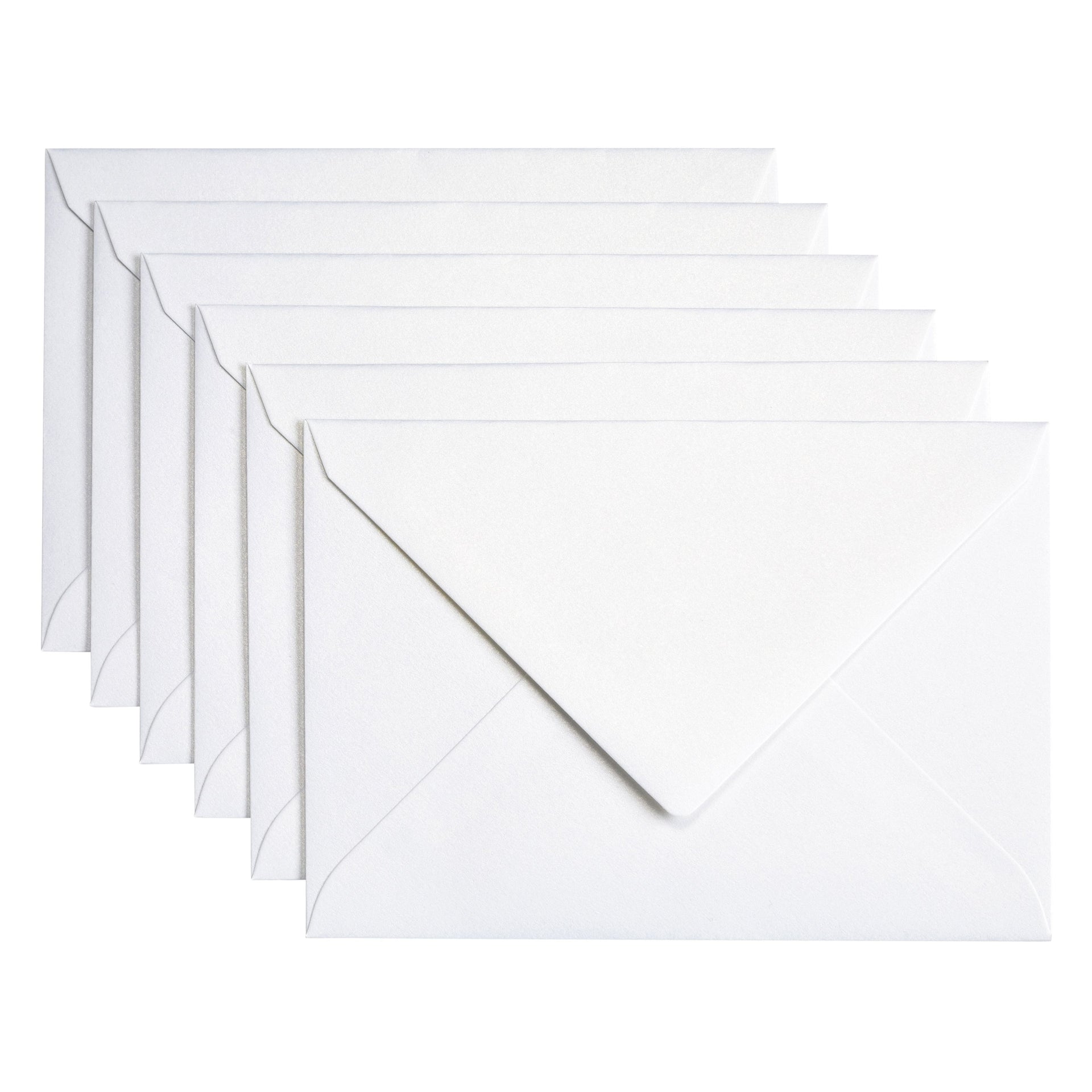 Papicolor - Briefumschlag C6 114x162mm metallic perlweiß Packung mit 6 Stück