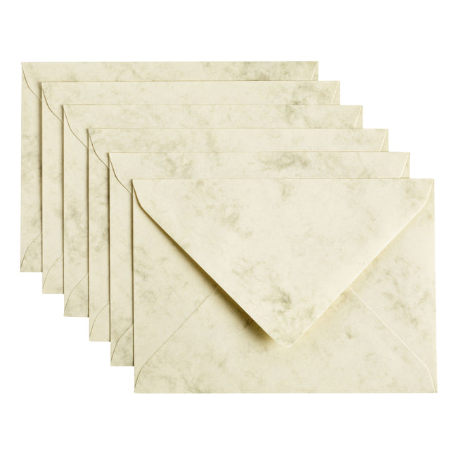Papicolor -  Envelop  c6 114x162mm marble ivoor