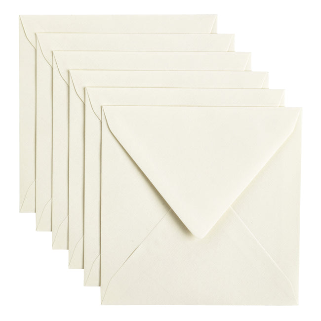 Papicolor - Enveloppe 140x140mm blanc œillet, paquet de 6 pièces