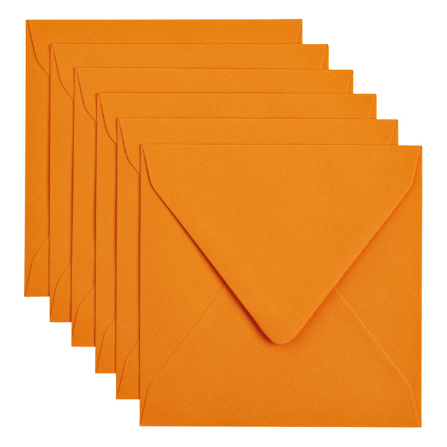Papicolor - Briefumschlag 140x140mm orange Packung mit 6 Stück