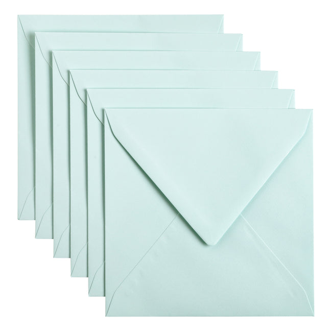 Papicolor - Briefumschlag 140x140mm meergrün, Packung mit 6 Stück