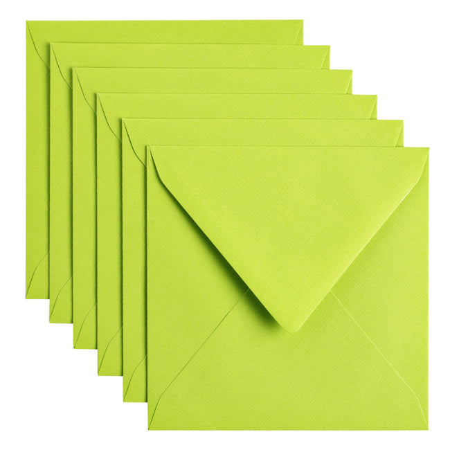 Papicolor - Enveloppe 140x140mm vert pomme pack de 6 pièces