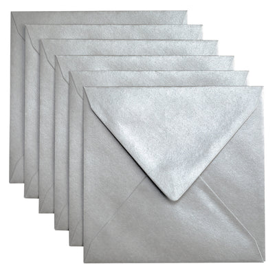 Papicolor -  Envelop  140x140mm metallic zilver