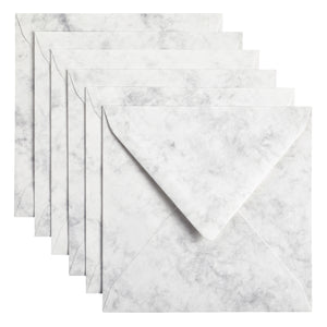 Papicolor -  Envelop  140x140mm marble grijs
