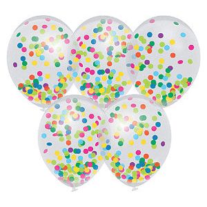 Haza - Ballons confettis | 5 pièces