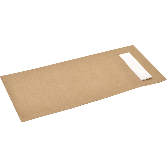 Klika -  Bestekzak | incl. Servet | 2-laags | papier | naturel | 600 stuks