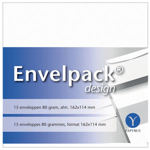 Papyrus -  Envelop  envelpack c6 114x162mm wit | 10 stuks