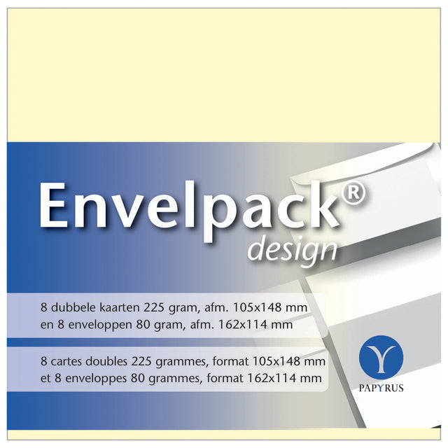 Papyrus -  Dubbele kaart  envelpack c6 114x162mm ivoor | 10 stuks