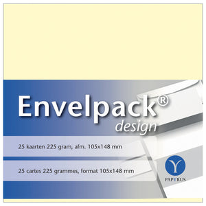 Papyrus - Einzelkarte Envelpack Design A6 105x148mm elfenbein 894420 25er-Set | 10 Stück