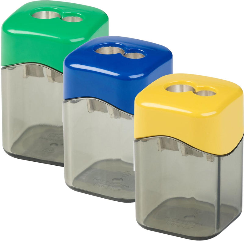 M+R - taille-crayon Quattro Swing Eco, 2 trous, couleurs assorties