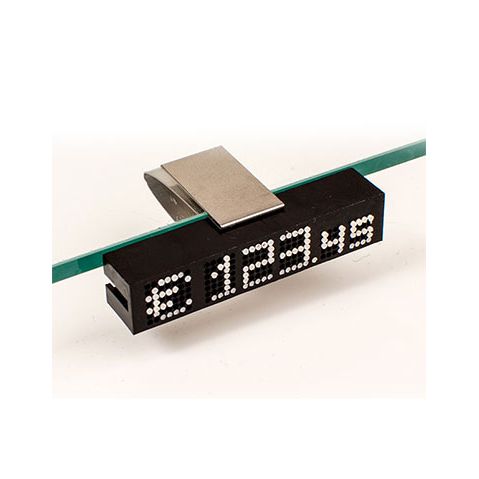 Klika - Edelstahl-Regalhalter Preismodul 10 Stk