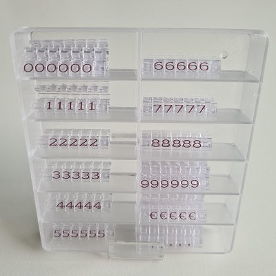 Klika - Vitrine cassette de prix 6mm transp/marron