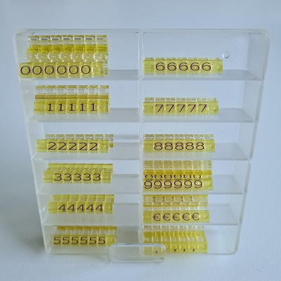 Klika - Vitrine cassette de prix 6mm jaune/marron