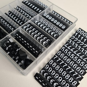 Klika - Cassette de prix Vitrine 10mm noir/blanc 2 pièces