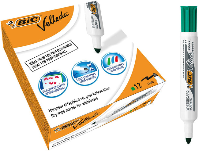 BIC - Marqueur pour tableau blanc Velleda 1711 rond grand vert