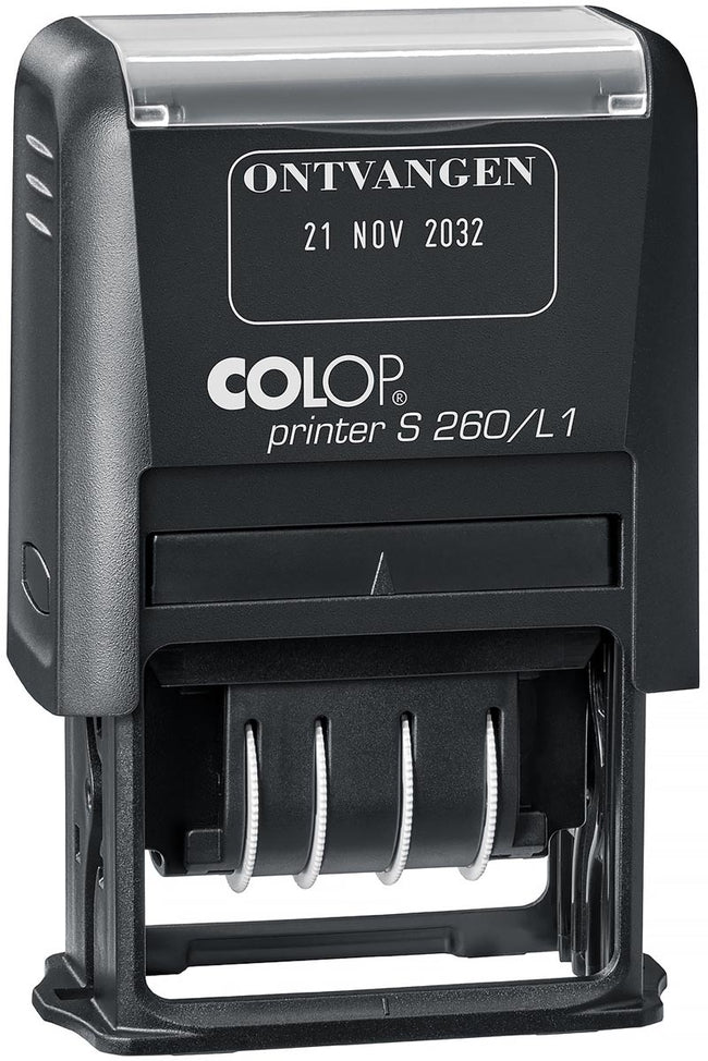 Colop - tampon texte avec date Texte à imprimer : REÇU