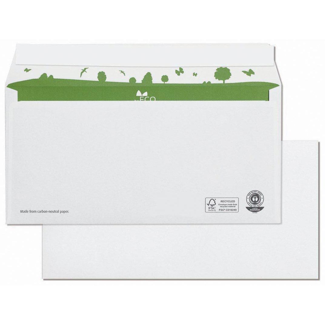 BeECO -  Bong enveloppen , ft 110 x 220 mm, zonder venster, doos van 500 stuks