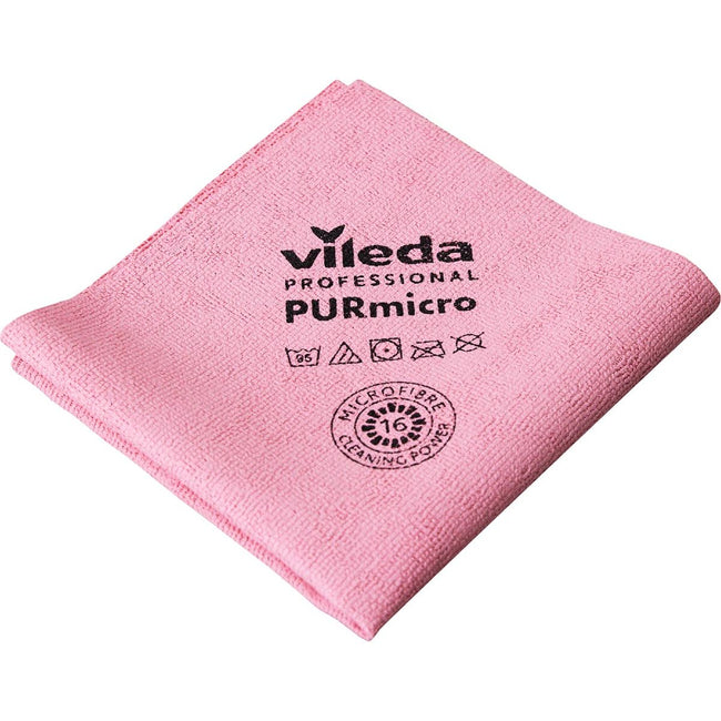 Vileda -  microvezeldoek Purmicro Active, pak van 5 stuks, rood