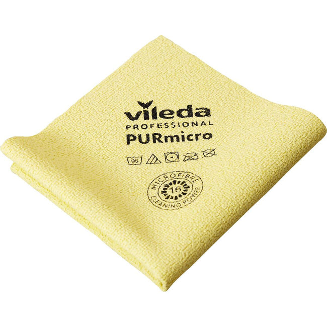 Vileda -  microvezeldoek Purmicro Active, pak van 5 stuks, geel