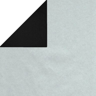 Klika - Papier Cadeau Emballage Cadeau Argent | noir 50 cm