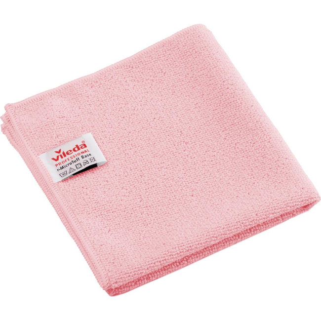 Vileda -  Professional r-MicroTuff Base microvezeldoek, pak van 5 stuks, rood