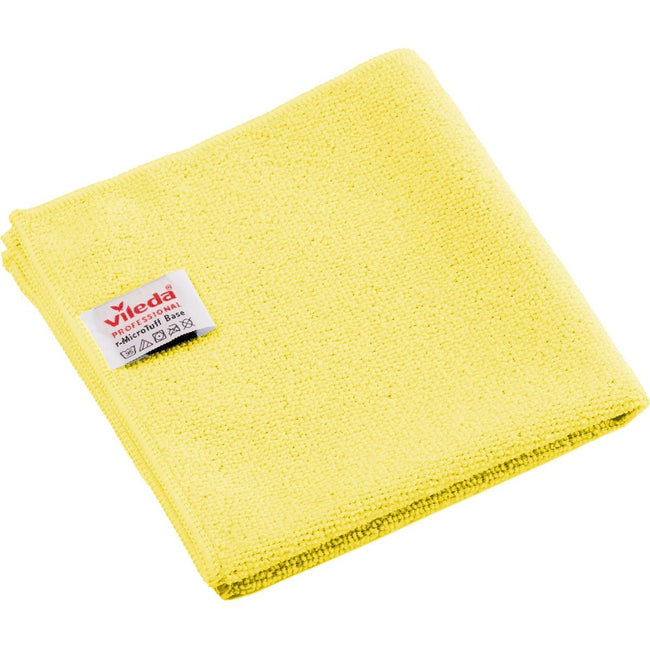 Vileda -  Professional r-MicroTuff Base microvezeldoek, pak van 5 stuks, geel