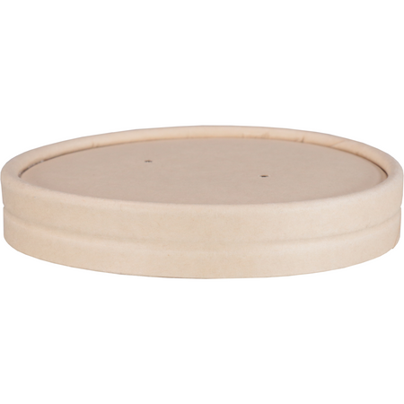 Klika -  Deksel | soepbeker | Bamboepapier + PE | rond | Ø90mm | naturel | 500 stuks