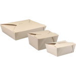 DEPA - BAK | Cardboard + PP | Boîte de repas | 152x120x65mm | Crème | 50 pièces