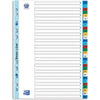 Oxford - onglets, format A4, en PP, perforation 11 trous, onglets colorés, jeu 1-31