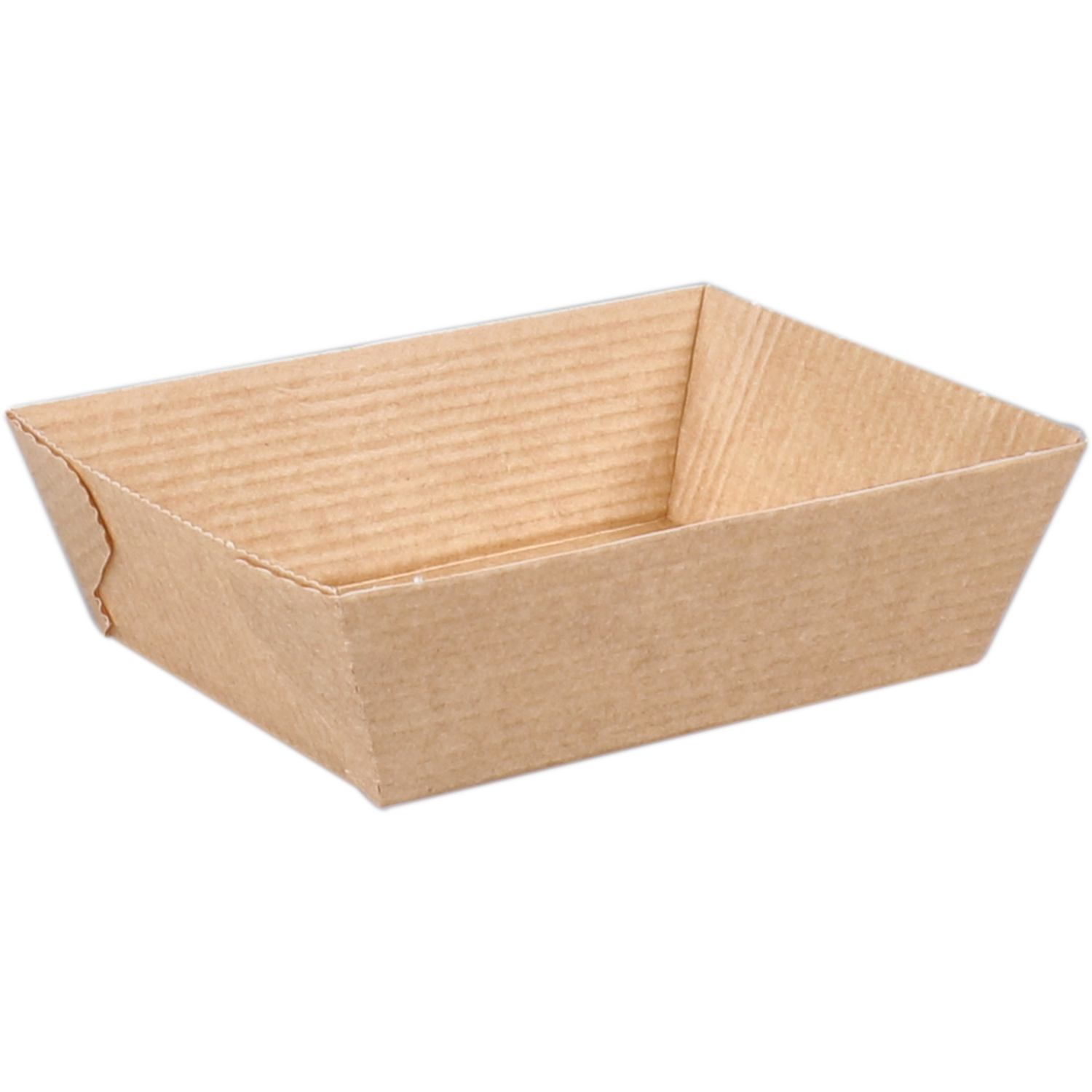 Depa -  Bak | Ersatzpapier | A7 | Golfpapieren snacklijn | snackbak | 86x65x30mm | bruin | 385 stuks