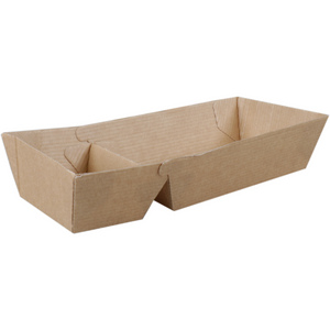 Depa -  Bak | Ersatzpapier | A22 | Golfpapieren snacklijn | snackbak | 181x63x38mm | bruin | 385 stuks