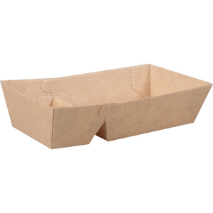 Depa -  Bak | Ersatzpapier | A23 | Golfpapieren snacklijn | snackbak | 141x60x37mm | bruin | 385 stuks