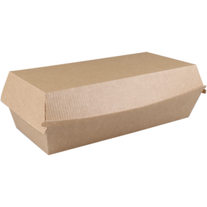 Depa -  Bak | Ersatzpapier | Golfpapieren snacklijn | sandwichbox | 185x85x38mm | bruin | 165 stuks