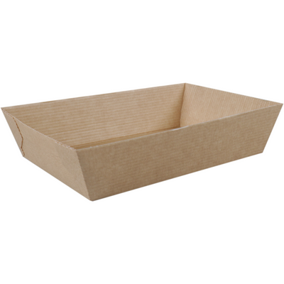 Depa -  Bak | Ersatzpapier | A50 | Golfpapieren snacklijn | snackbak | 156x104x40mm | bruin | 360 stuks