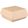 Depa -  Bak | Ersatzpapier | Golfpapieren snacklijn | hamburgerbox | 115x115x65mm | bruin | 300 stuks