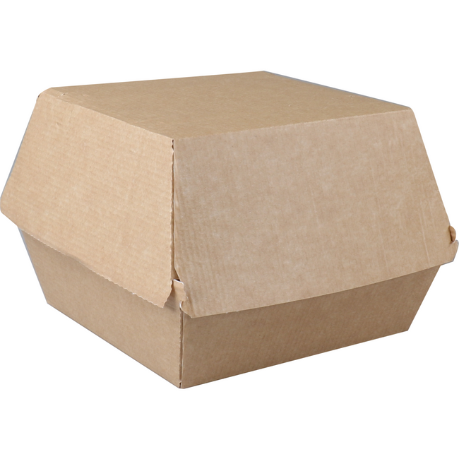 DEPA - BAK | Papier ersatz Hamburgerbox | 120x120x100mm | Brun | 50 pièces