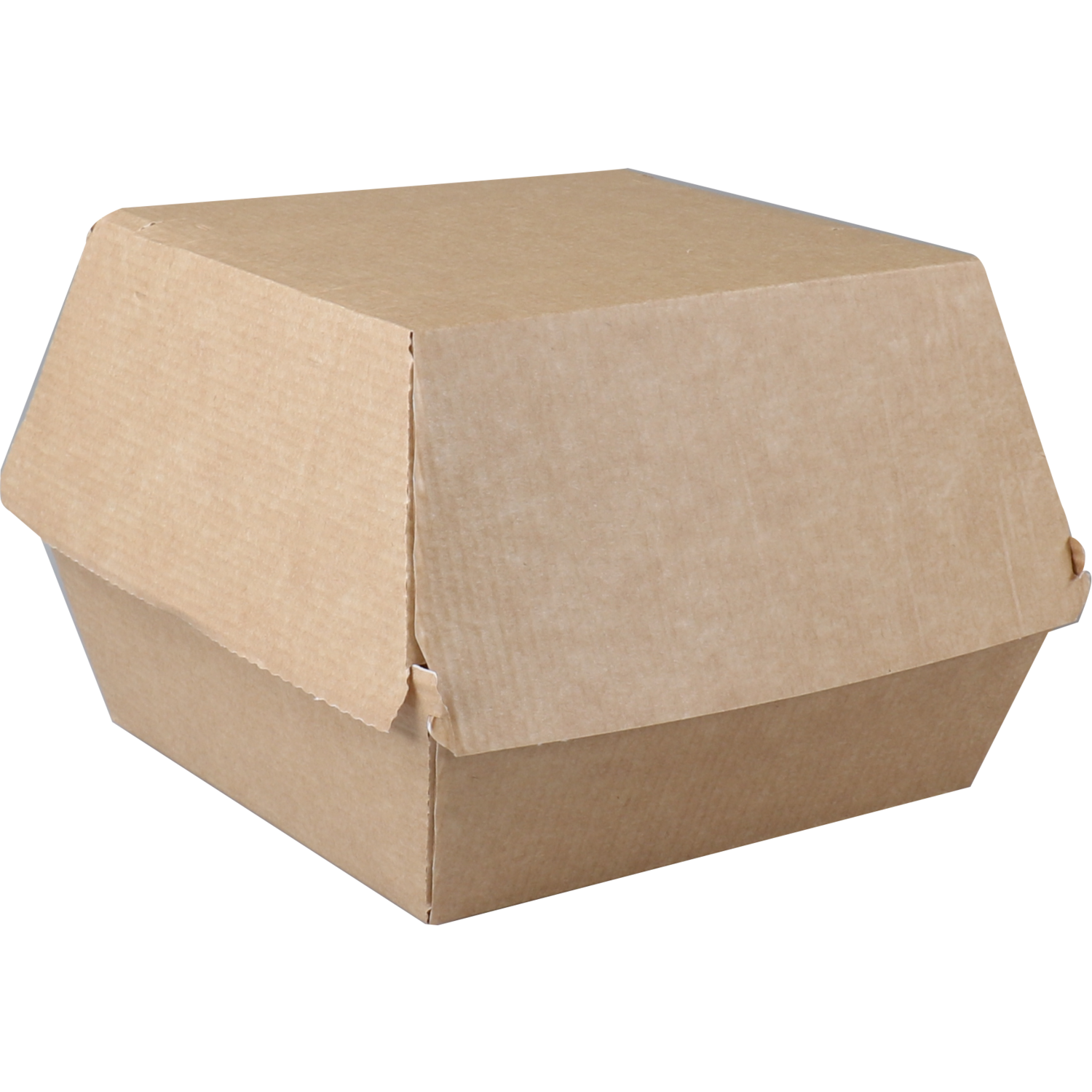 Depa -  Bak | Ersatzpapier | Golfpapieren snacklijn | hamburgerbox | 120x120x100mm | bruin | 50 stuks