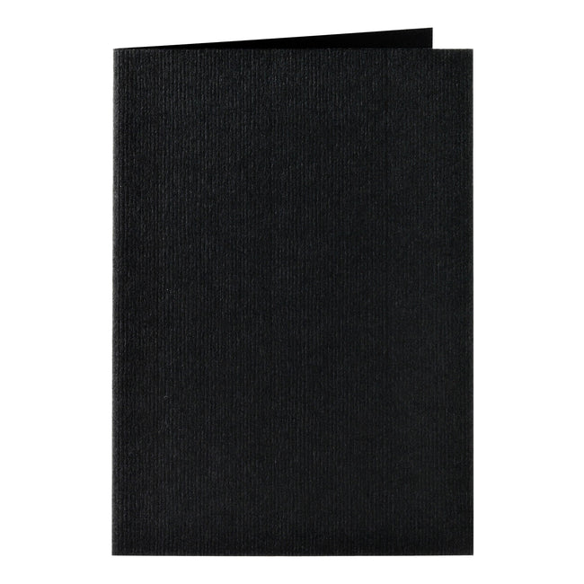 Papicolor - Carte de correspondance double 105x148mm noir corbeau pack de 6 pièces