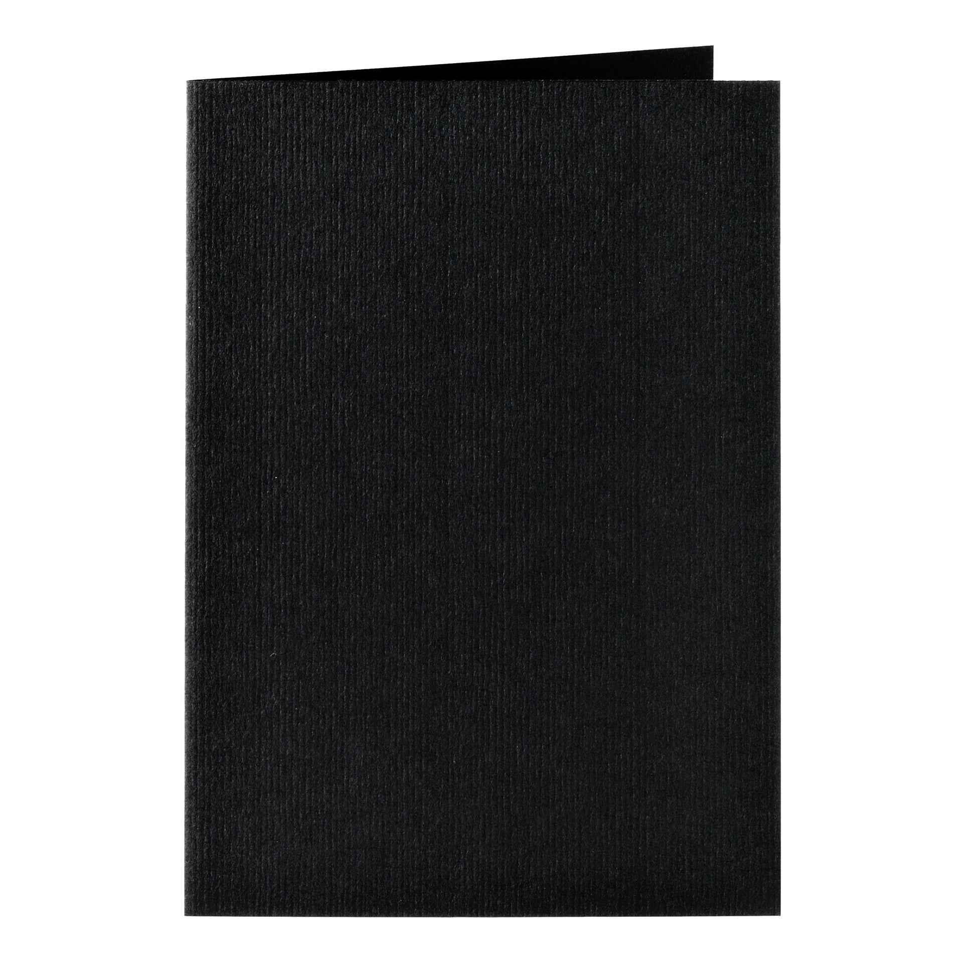 Papicolor - Korrespondenzkarte doppelt 105x148mm rabenschwarz Packung mit 6 Stück